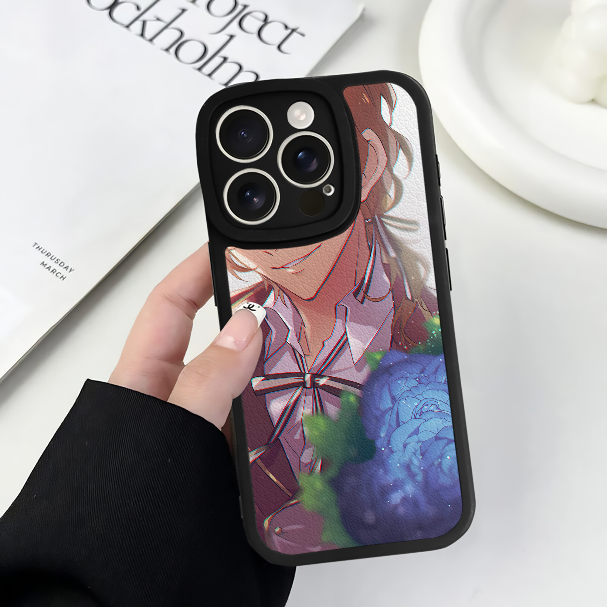 （画像用） 文豪ストレイドッグス Bungo Stray Dogs 【iPhone 16シリーズ対応】シリコンスマホケース（レザー調） 材質：シリコン